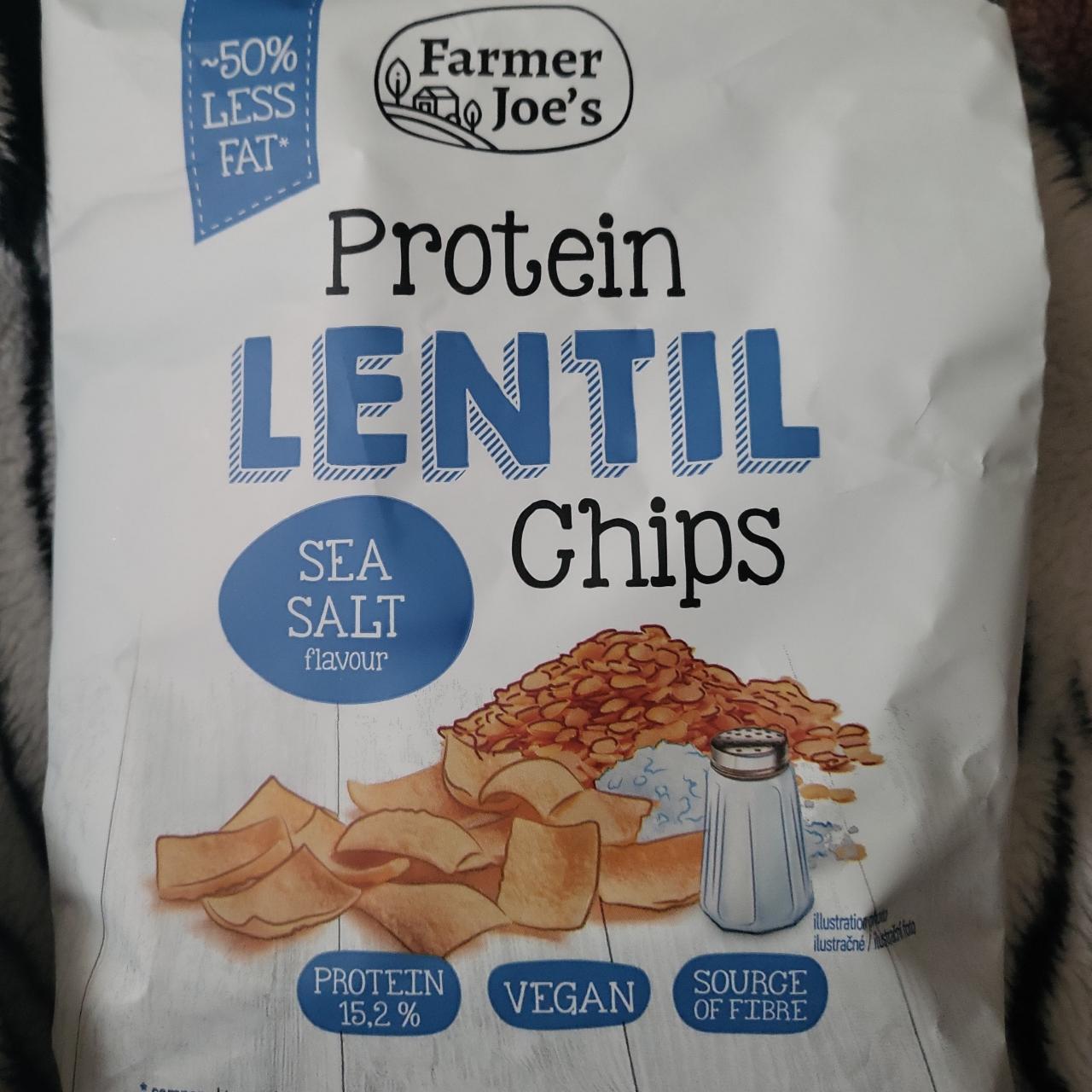 Fotografie - Protein Lentil chips Sea salt Farmer Joe's