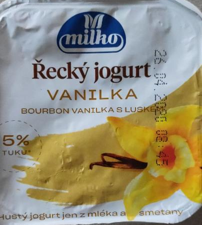 Fotografie - Grecký jogurt Milko vanilka 5% tuku