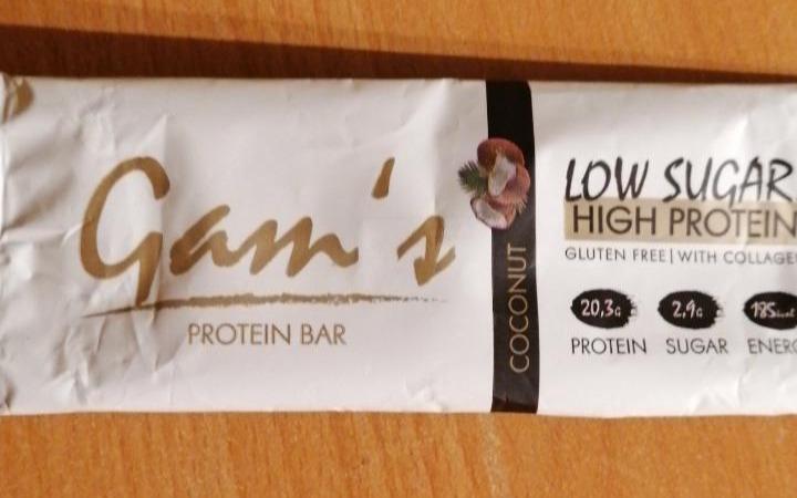 Fotografie - protein bar low sugar coconut gams