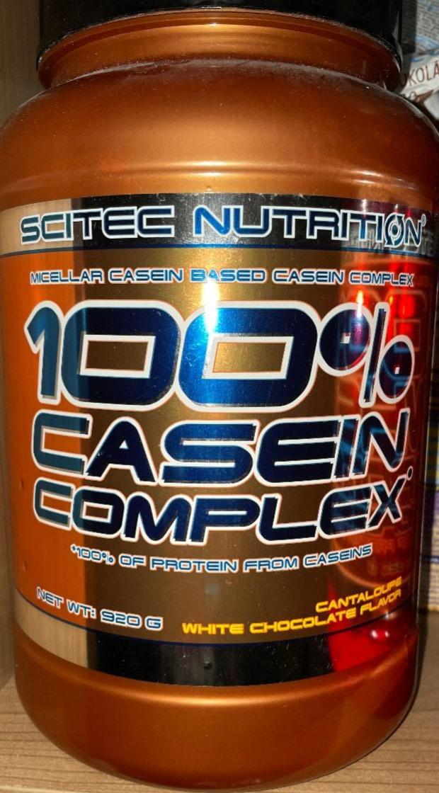 Fotografie - 100% Casein Complex Scitec Nutrition Cantaloupe White chocolate