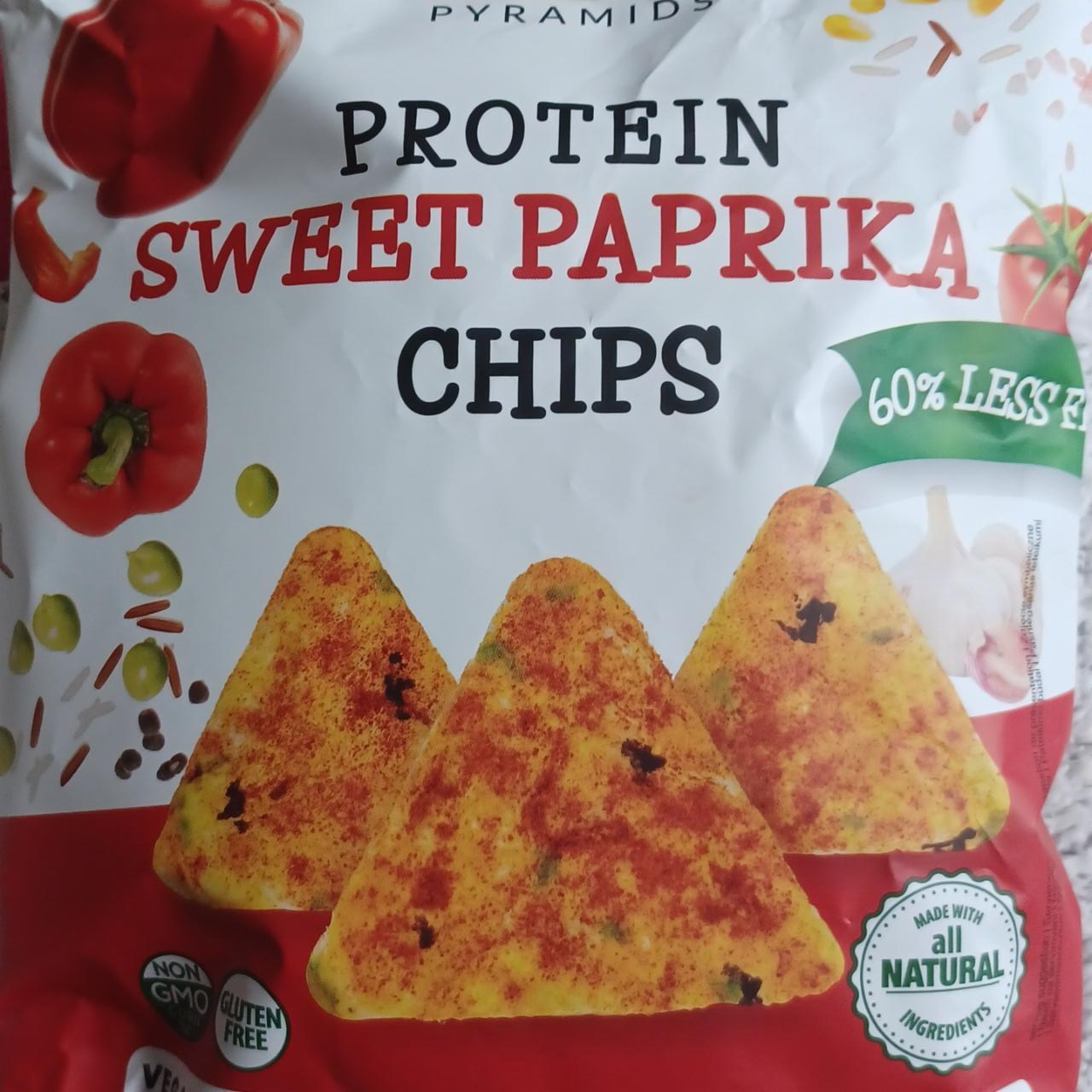 Fotografie - Pyramids Protein Sweet Paprika Chips 60% less fat Popcrop