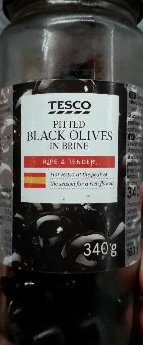 Fotografie - Olivy čierne pitted Black Olives Tesco