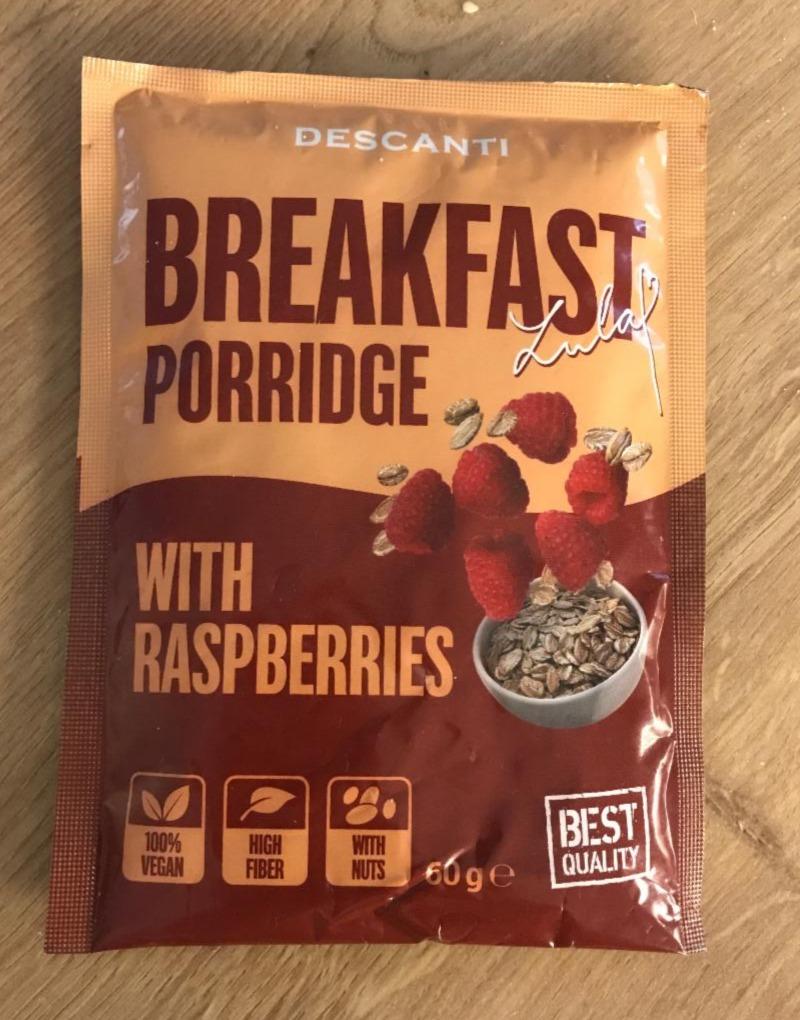 Fotografie - Breakfast Porridge with Raspberries Descanti