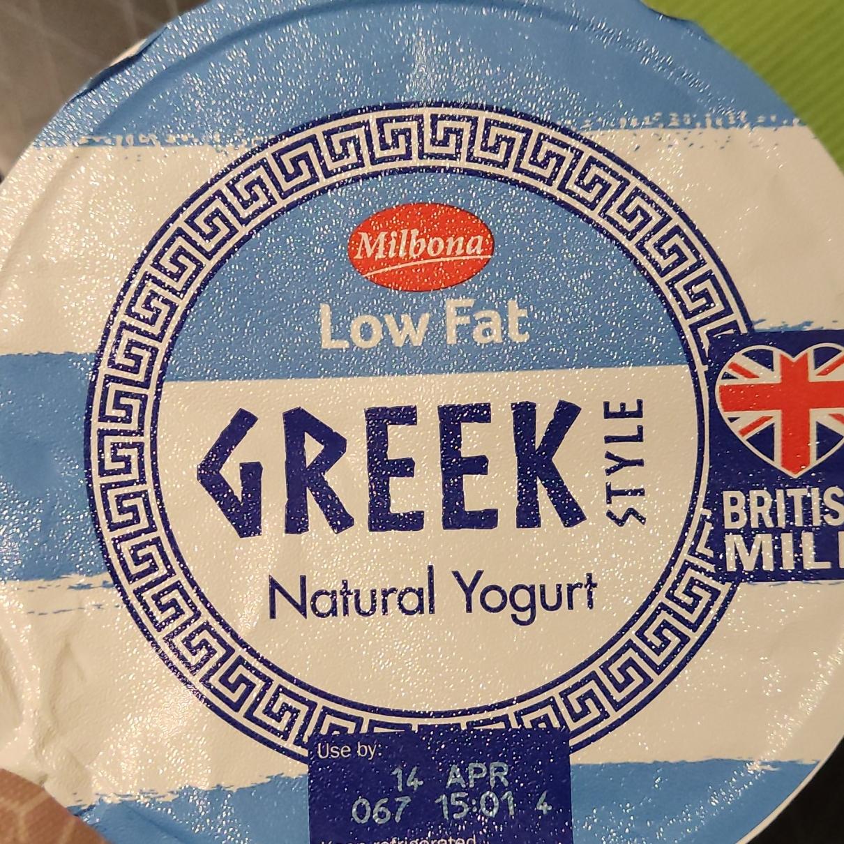 Fotografie - Low fat Greek style Natural Yogurt Milbona