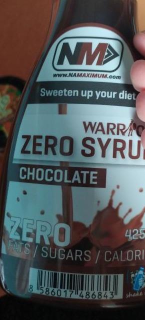 Fotografie - Warrior Zero Syrup Chocolate