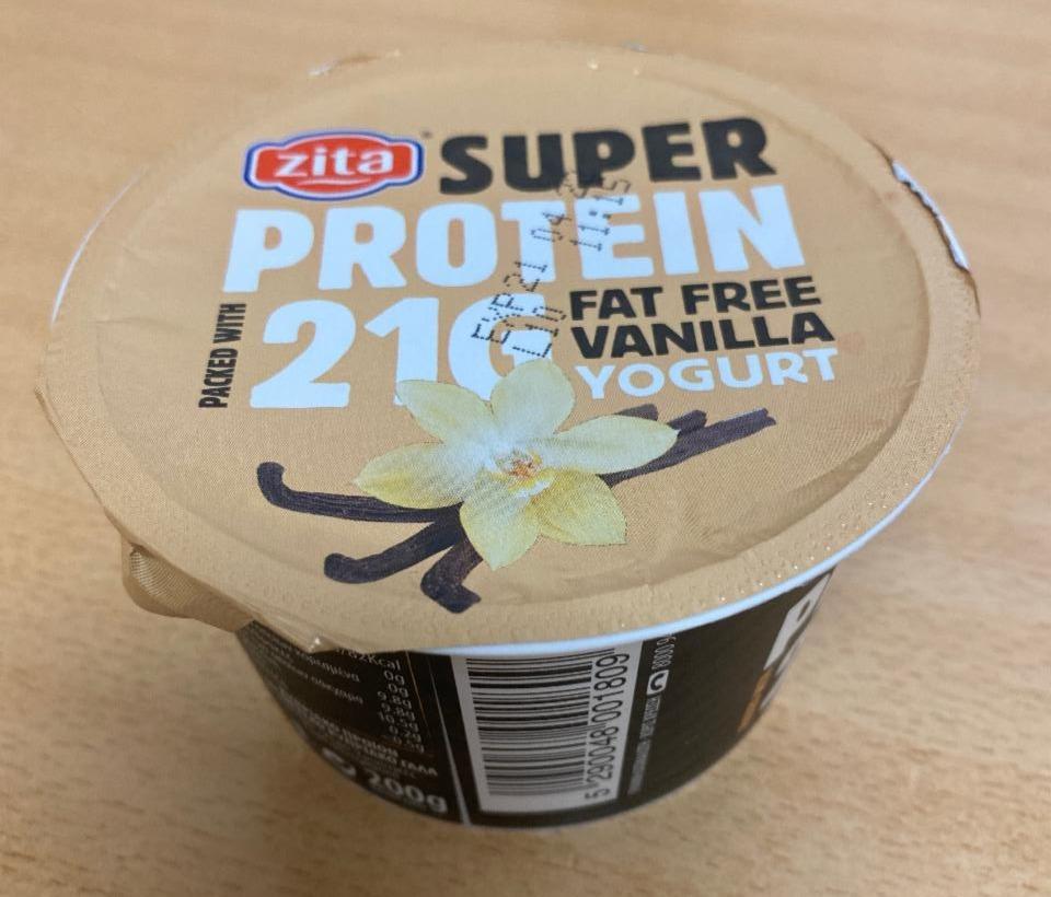 Fotografie - Super protein 21g Fat free Vanilla yogurt Zita