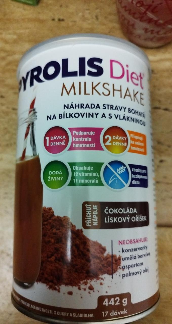 Fotografie - Pyrolis Diet Milkshake čokoláda lískový oříšek 