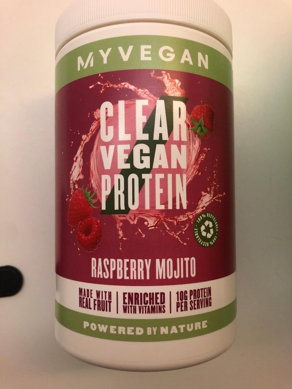 Fotografie - clear vegan protein raspberry mojito