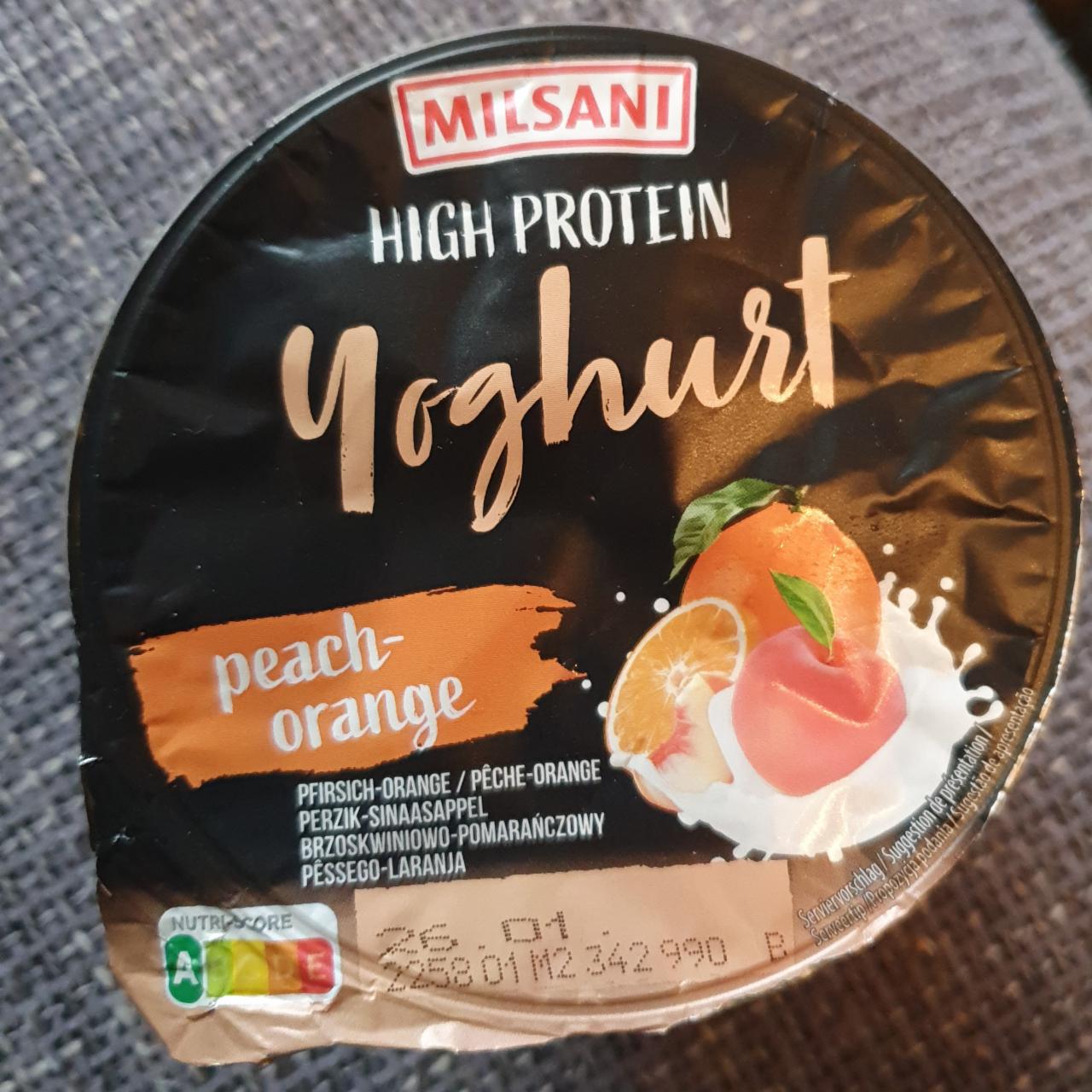 Fotografie - High Protein Yoghurt peach-orange Milsani