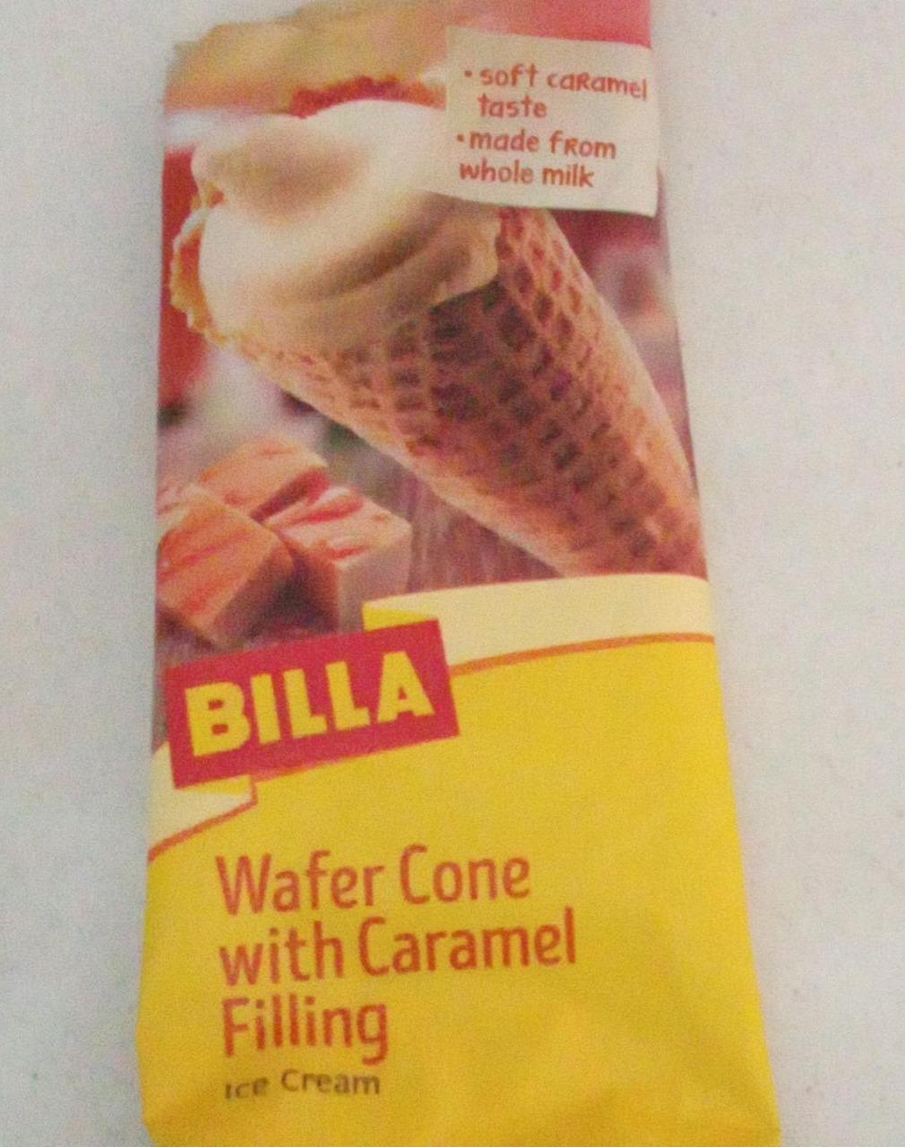 Fotografie - Wafer Cone with Caramel Filling Ice Cream Billa
