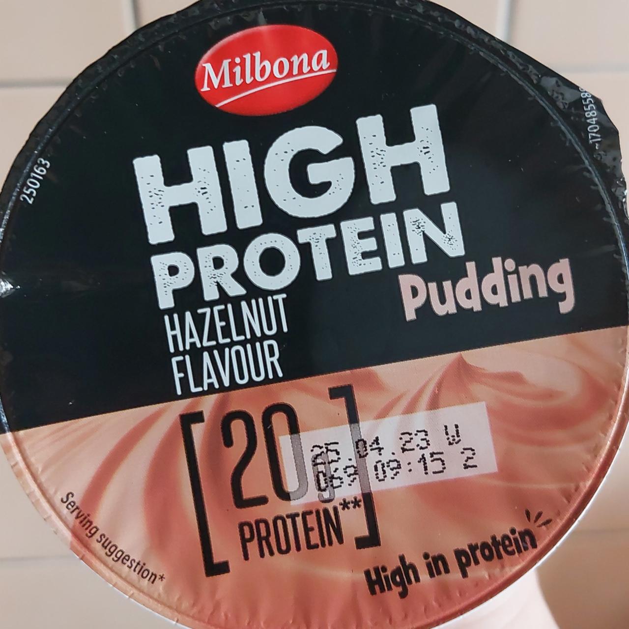 Fotografie - High Protein Pudding Hazelnut flavour Milbona