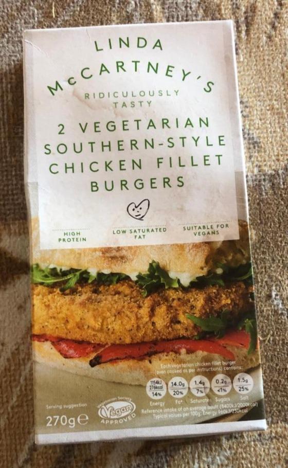 Fotografie - Linda McCartney’s 2 Vegetarian southern-style chicken fillet burgers