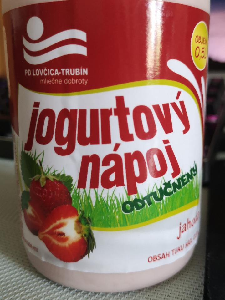 Fotografie - Jogurtový nápoj odtučnený jahoda PD Lovčica Trubín