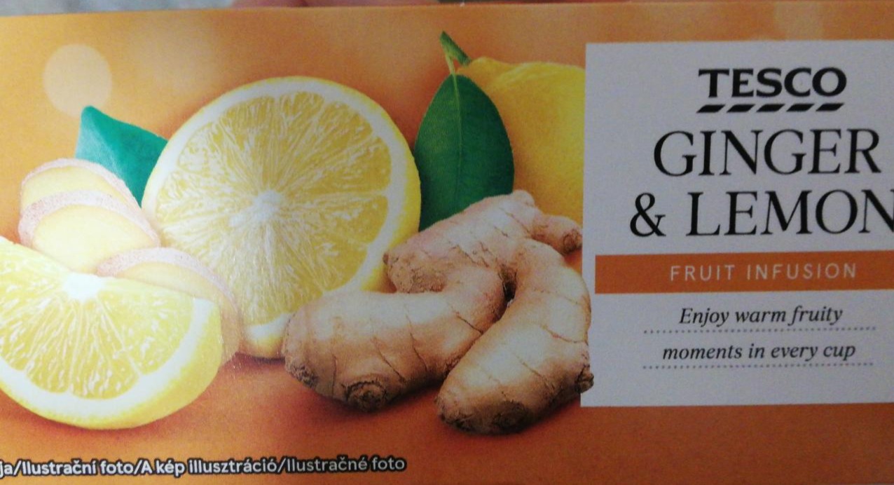 Fotografie - Tesco ginger and lemon fruit infusion