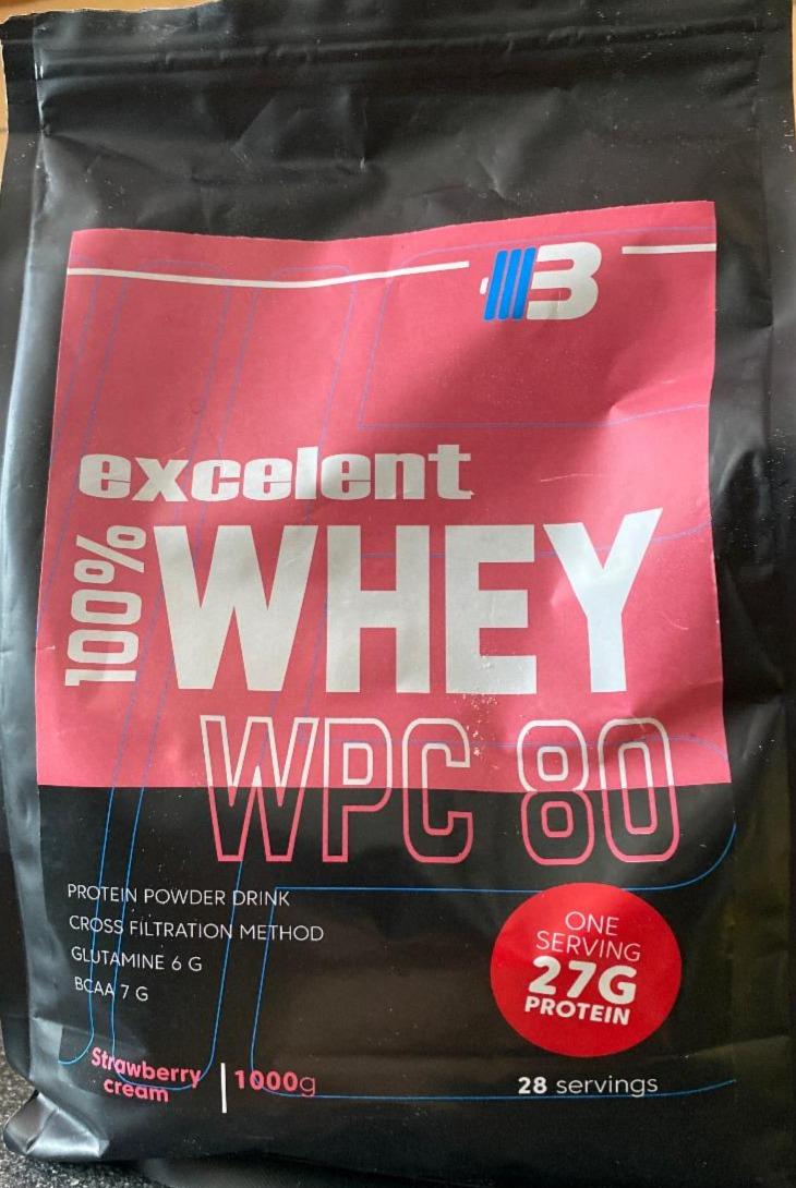 Fotografie - Excelent 100% Whey WPC 80 Strawberry Cream Body Nutrition