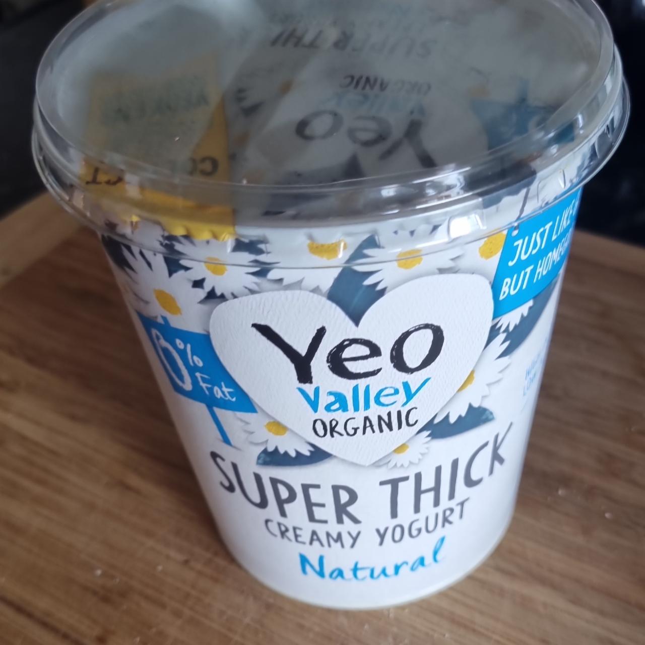 Fotografie - Super Thick Creamy Yogurt Natural 0% Fat Yeo Valley Organic