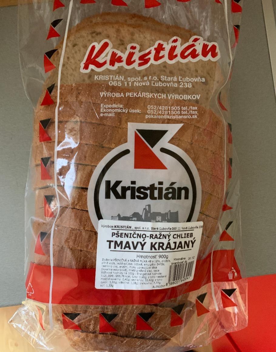 Fotografie - Kristián pšenično-ražný chlieb tmavý krájaný
