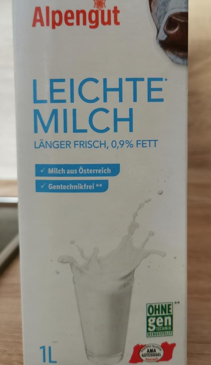 Fotografie - Alpengut Leichte Milch 0.9% Fett