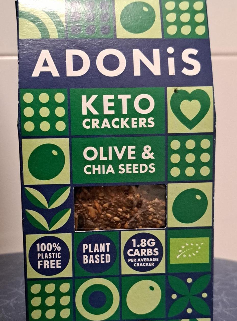 Fotografie - Keto Crackers Olive & Chia Seeds Adonis