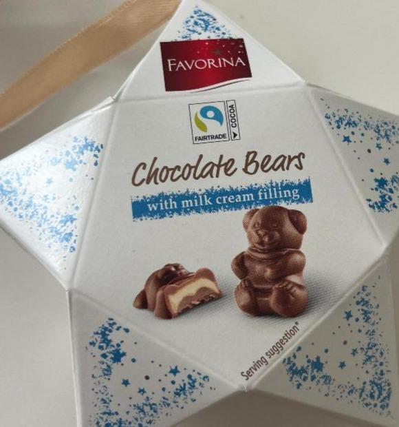 Fotografie - Chocolate bears with milk cream filling Favorina