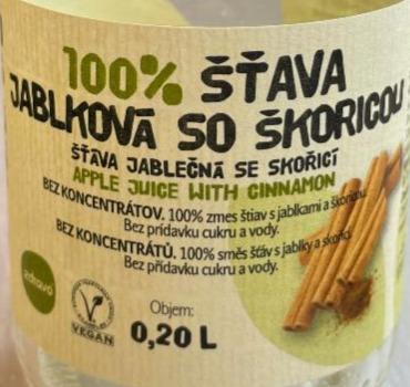 Fotografie - 100 % šťava jablková so škoricou Zdravo Organic