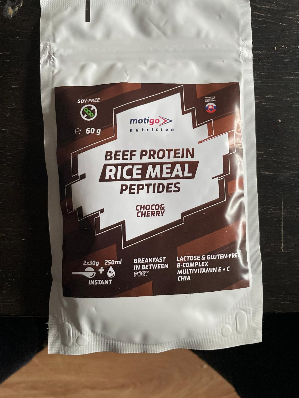Fotografie - Motigo Beef protein rice meal peptides Choco&cherry