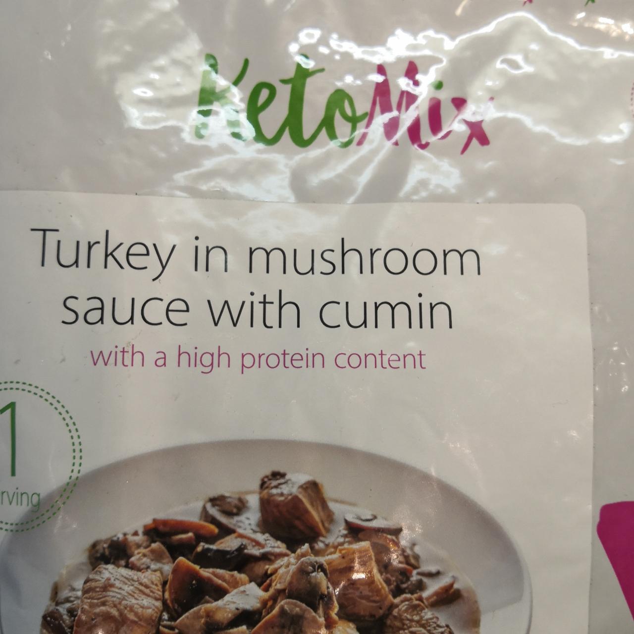 Fotografie - Turkey in mushroom sauce with cumin Ketomix