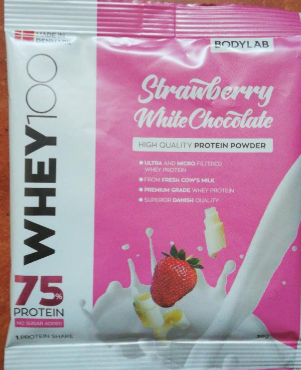 Fotografie - Bodylab whey 100 strawberry white chocolate