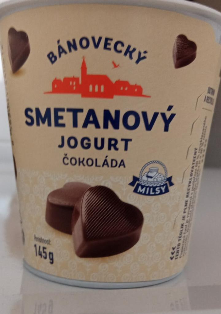 Fotografie - Bánovecký smetanový jogurt čokoláda Milsy