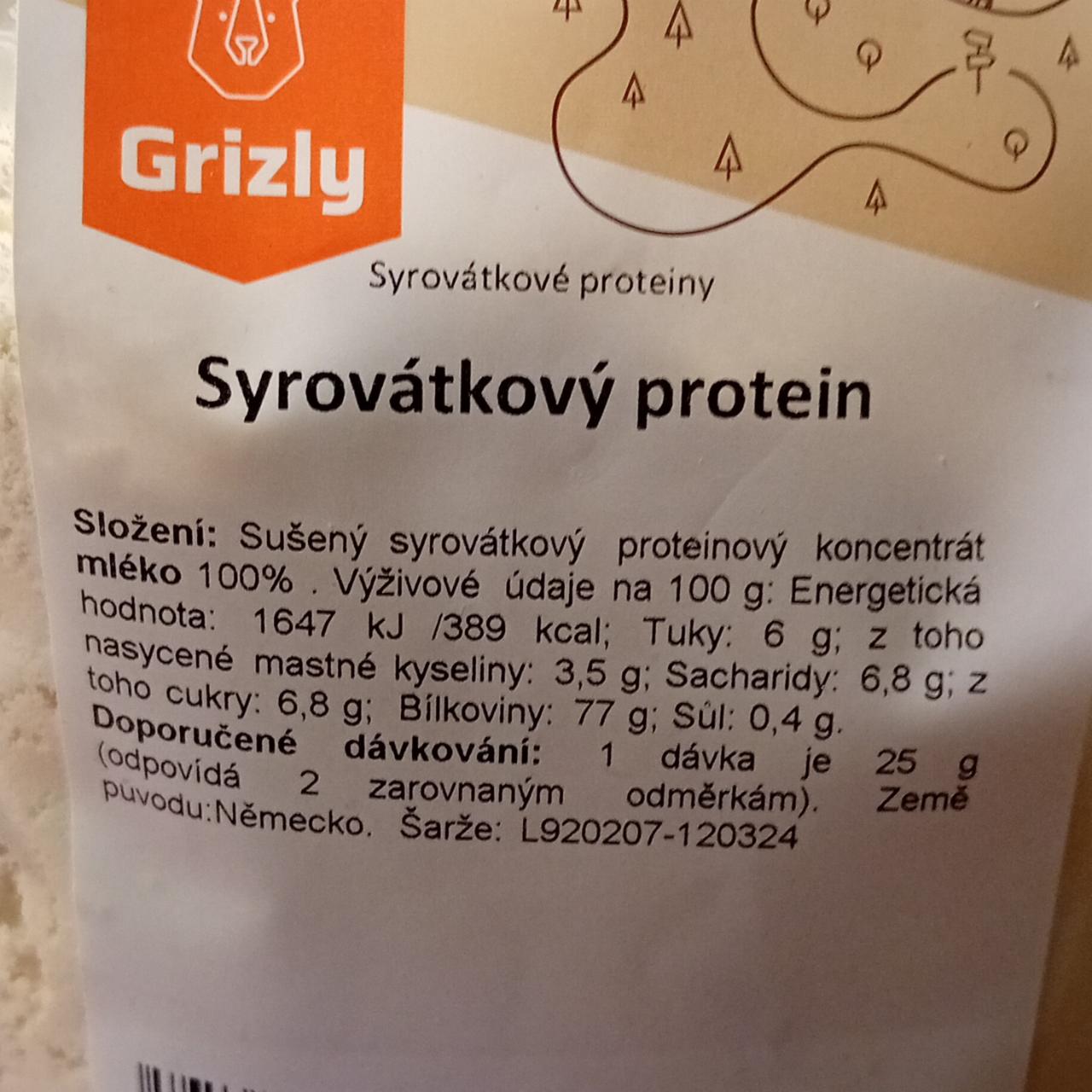 Fotografie - Syrovátkový protein Grizly