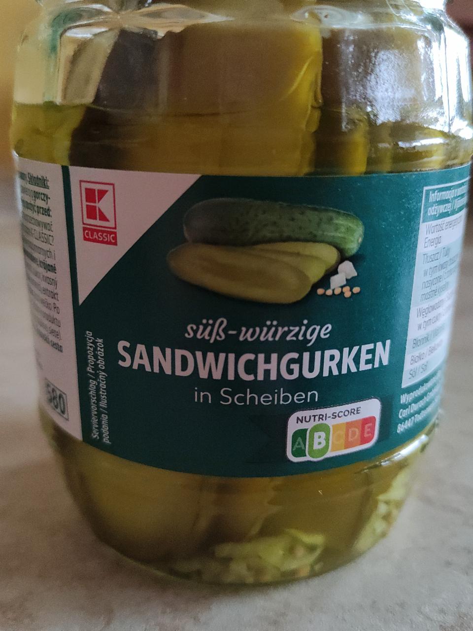 Fotografie - Sandwichgurken K-Classic