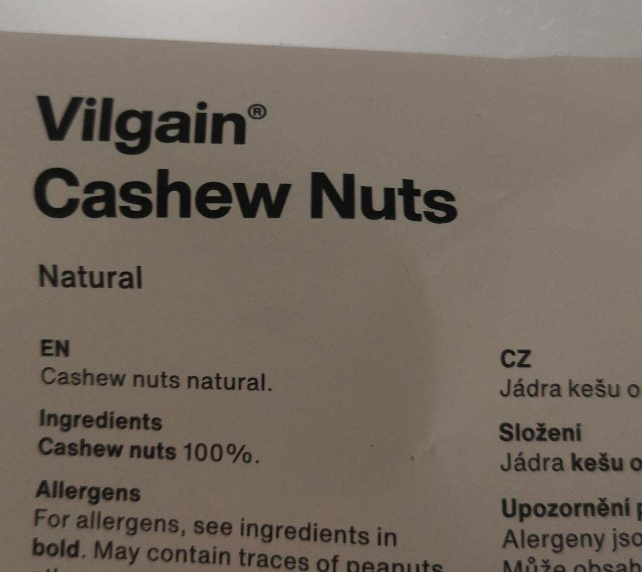 Fotografie - Cashew Nuts Natural Vilgain