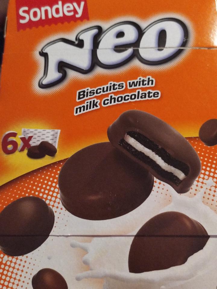 Fotografie - Sondey Neo Biscuits with milk chocolate