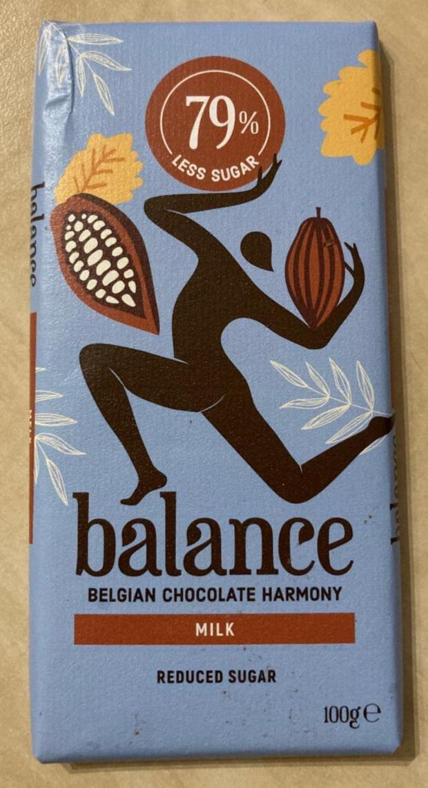 Fotografie - Belgian chocolate harmony Milk 79% less sugar Balance
