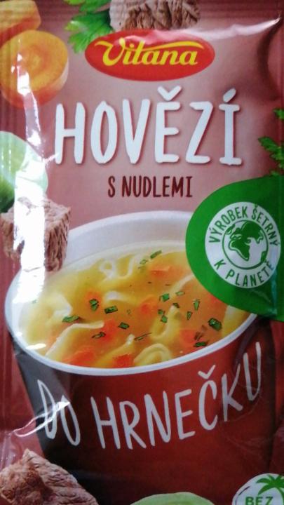 Fotografie - Hovězí polévka s nudlemi do hrnečku Vitana