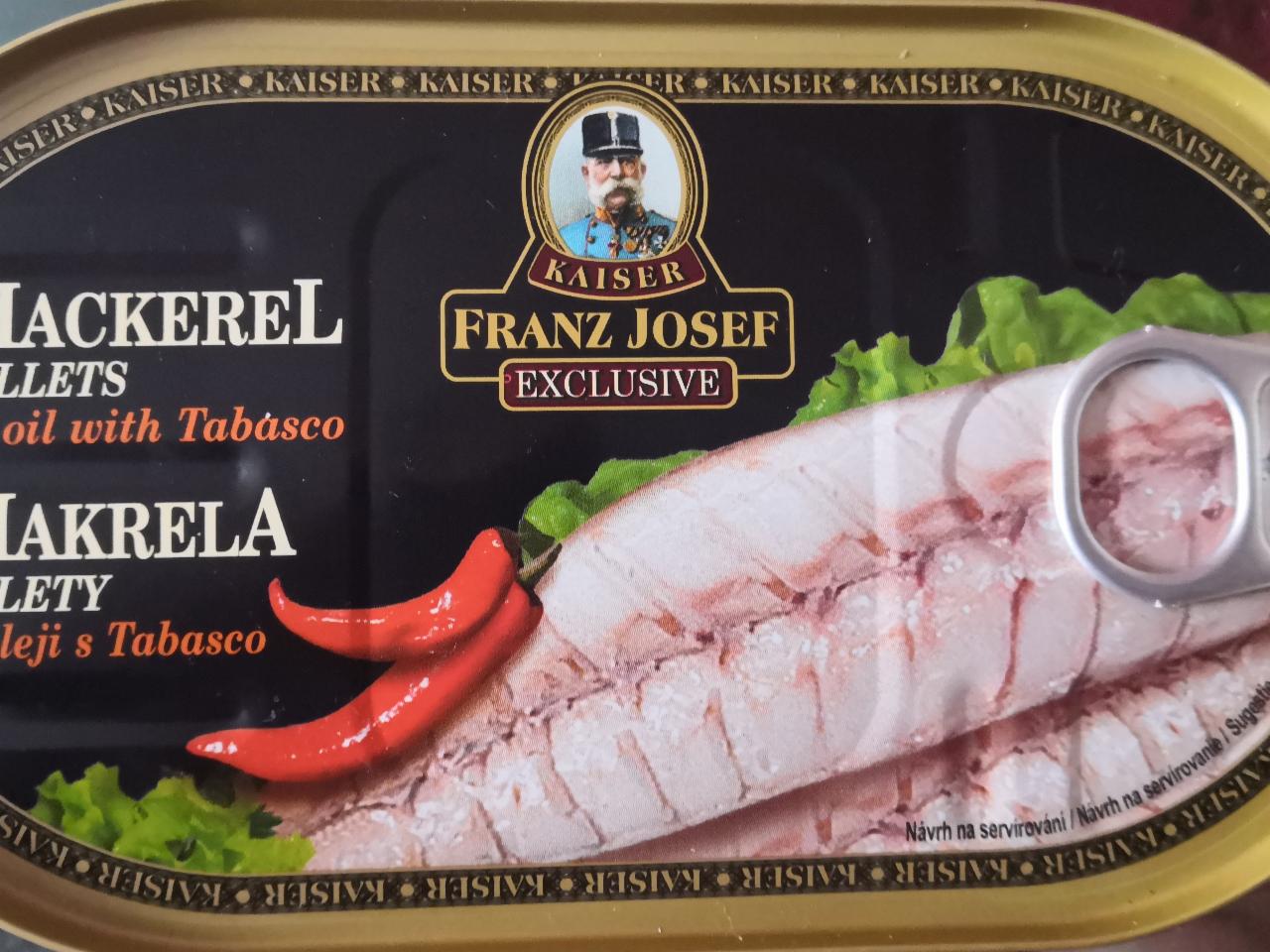 Fotografie - Makrela filety v oleji s Tabasco Franz Josef