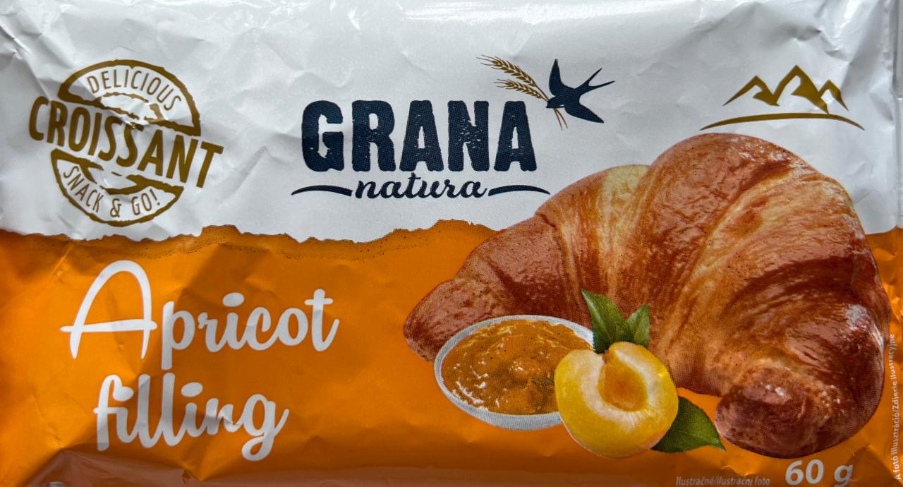 Fotografie - Croissant Apricot filling Grana natura