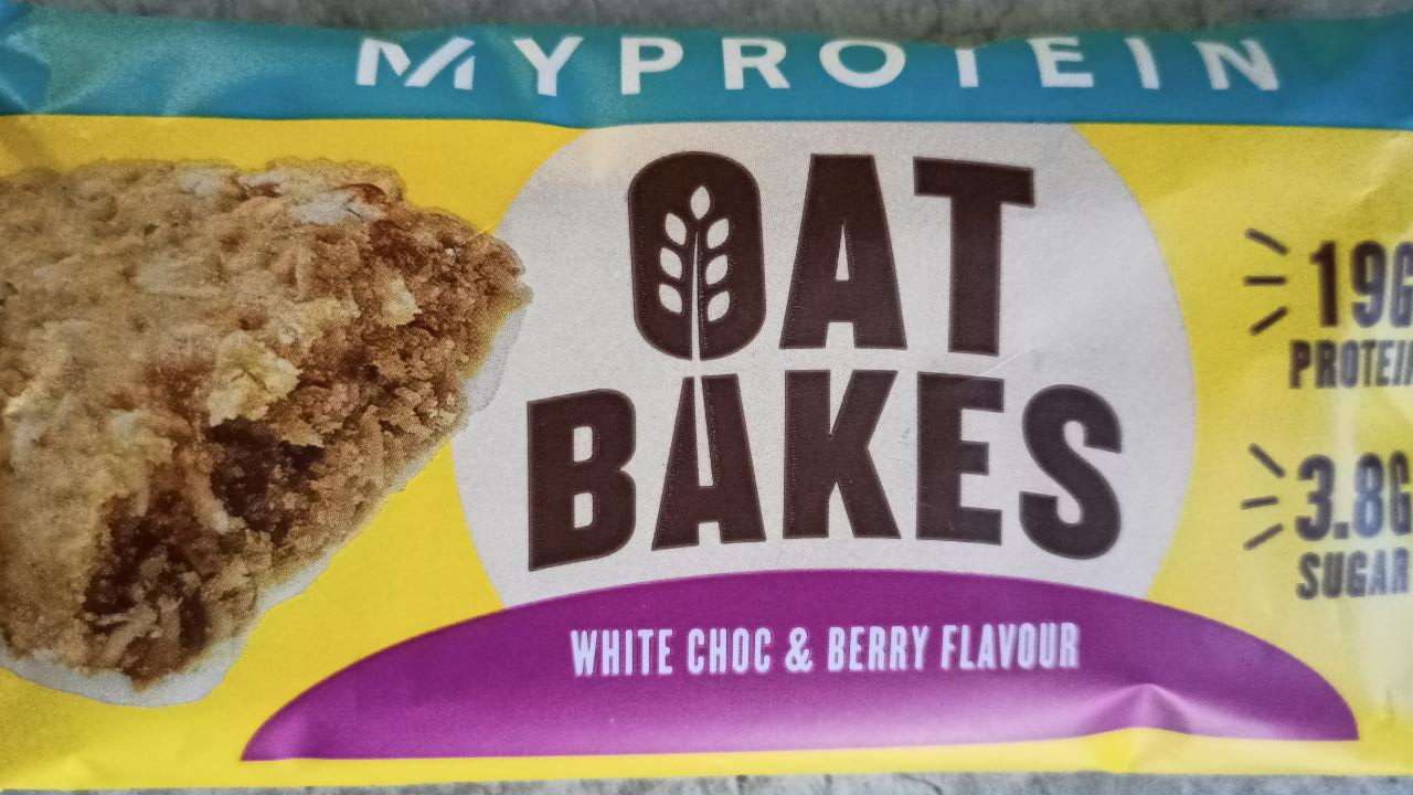 Fotografie - Oat bakes white choc & berry flavour Myprotein