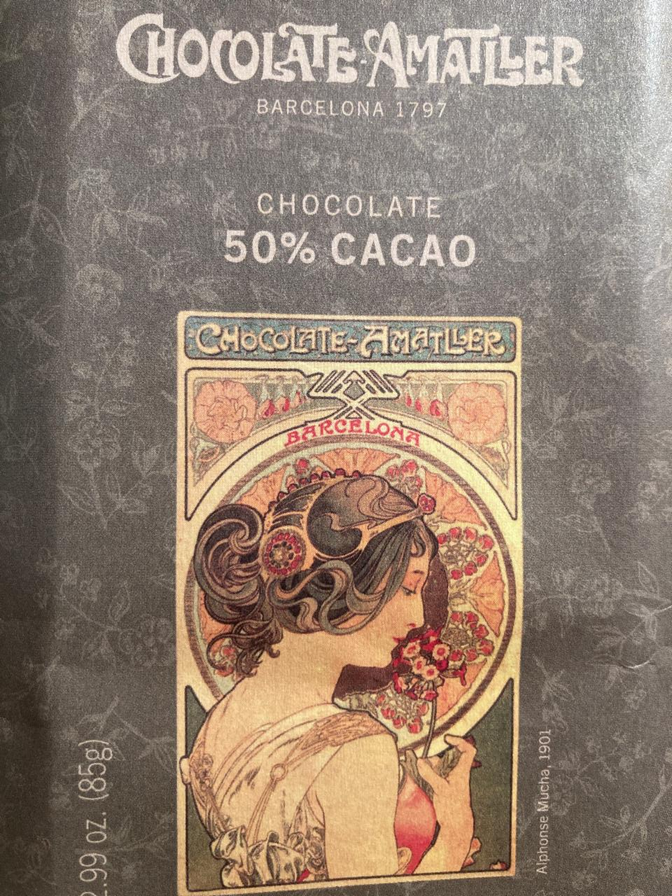 Fotografie - Chocolate 50% Cacao Chocolate Amatller