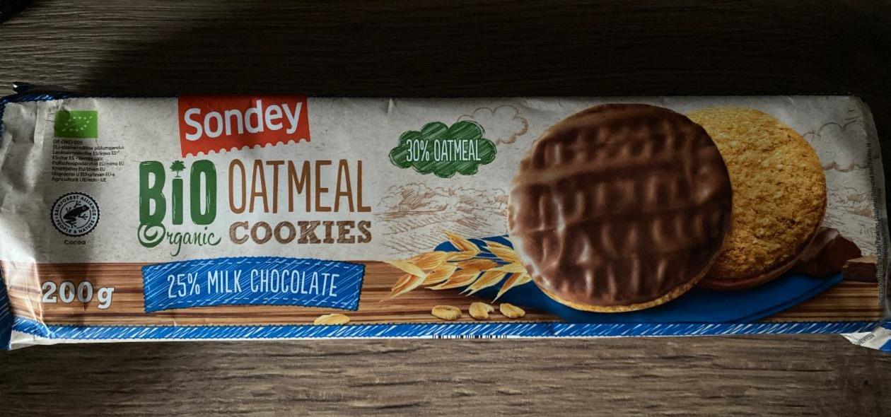 Fotografie - Bio Organic Oatmeal cookies 25% Milk chocolate Sondey