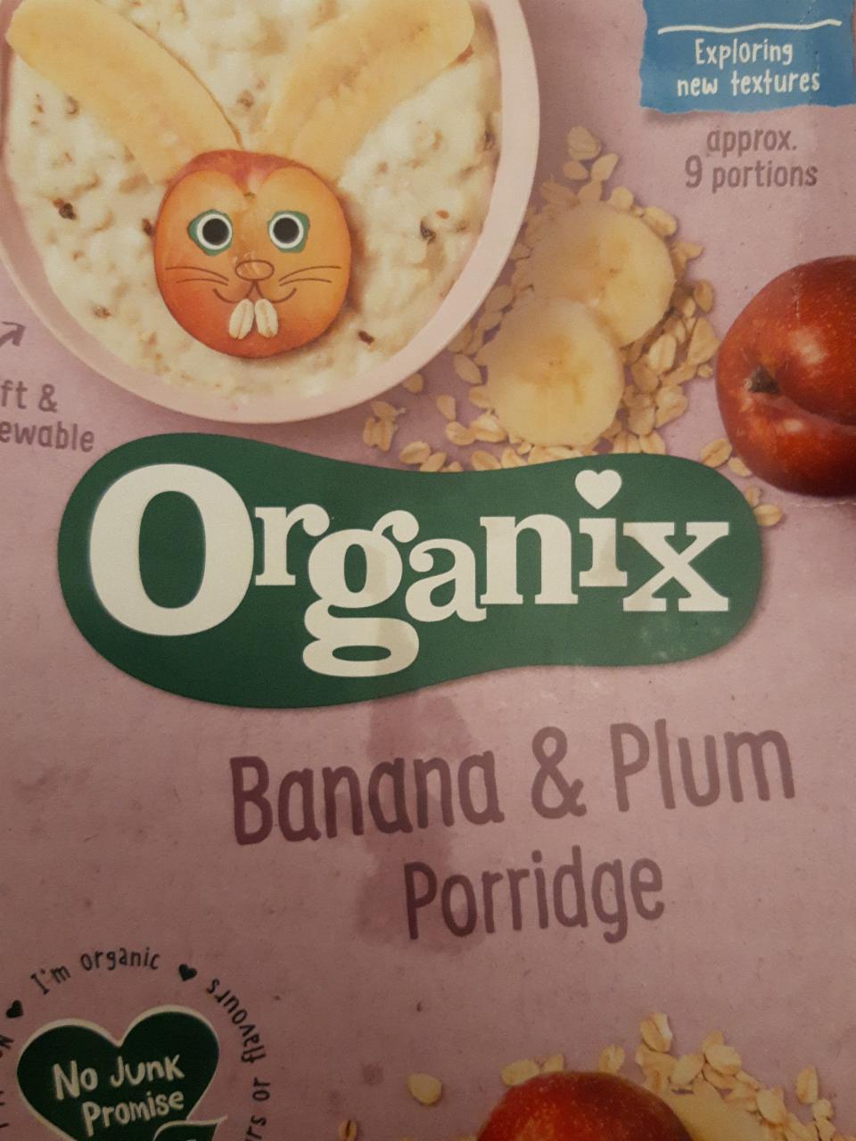 Fotografie - organix banana & plum porridge