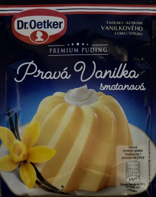 Fotografie - Pravá vanilka smetanová Premium puding Dr.Oetker