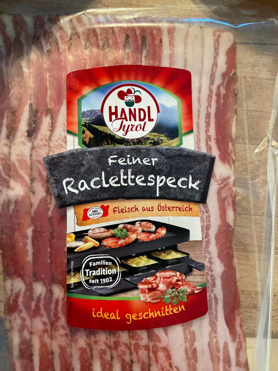 Fotografie - Raclettespeck Handl Tyrol