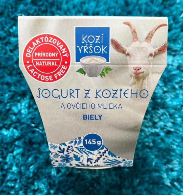 Fotografie - Jogurt z kozieho a ovčieho mlieka Biely Delaktózovaný Kozí vŕšok