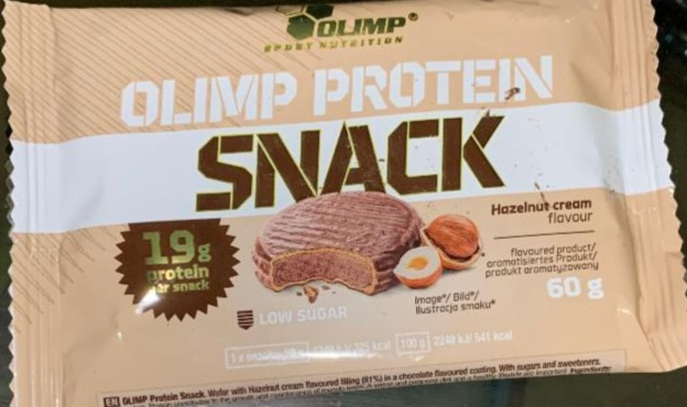 Fotografie - Olimp protein snack hazelnut cream low sugar Olimp sport nutrition