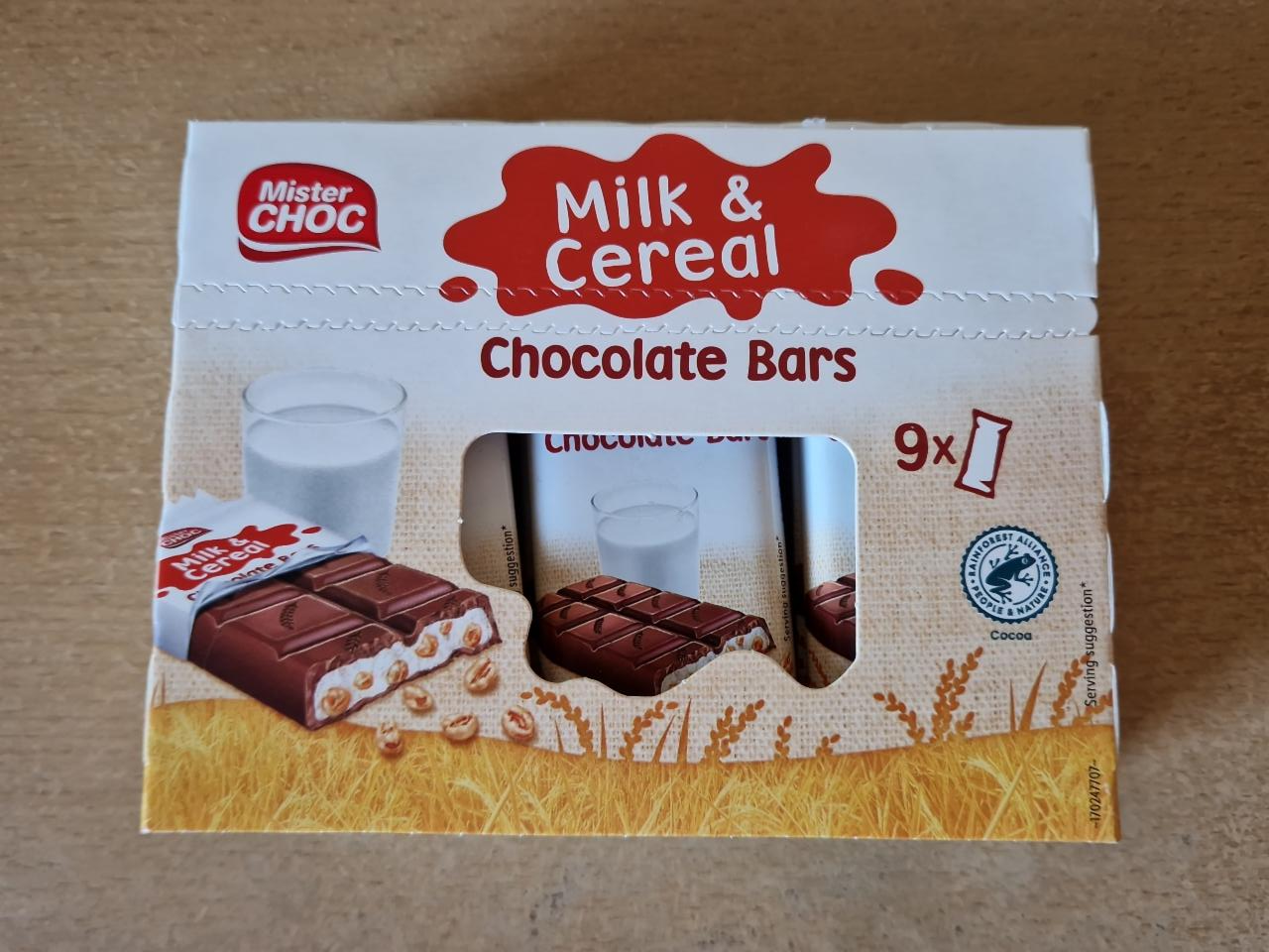 Fotografie - Milk & Cereal Chocolate bars Mister Choc