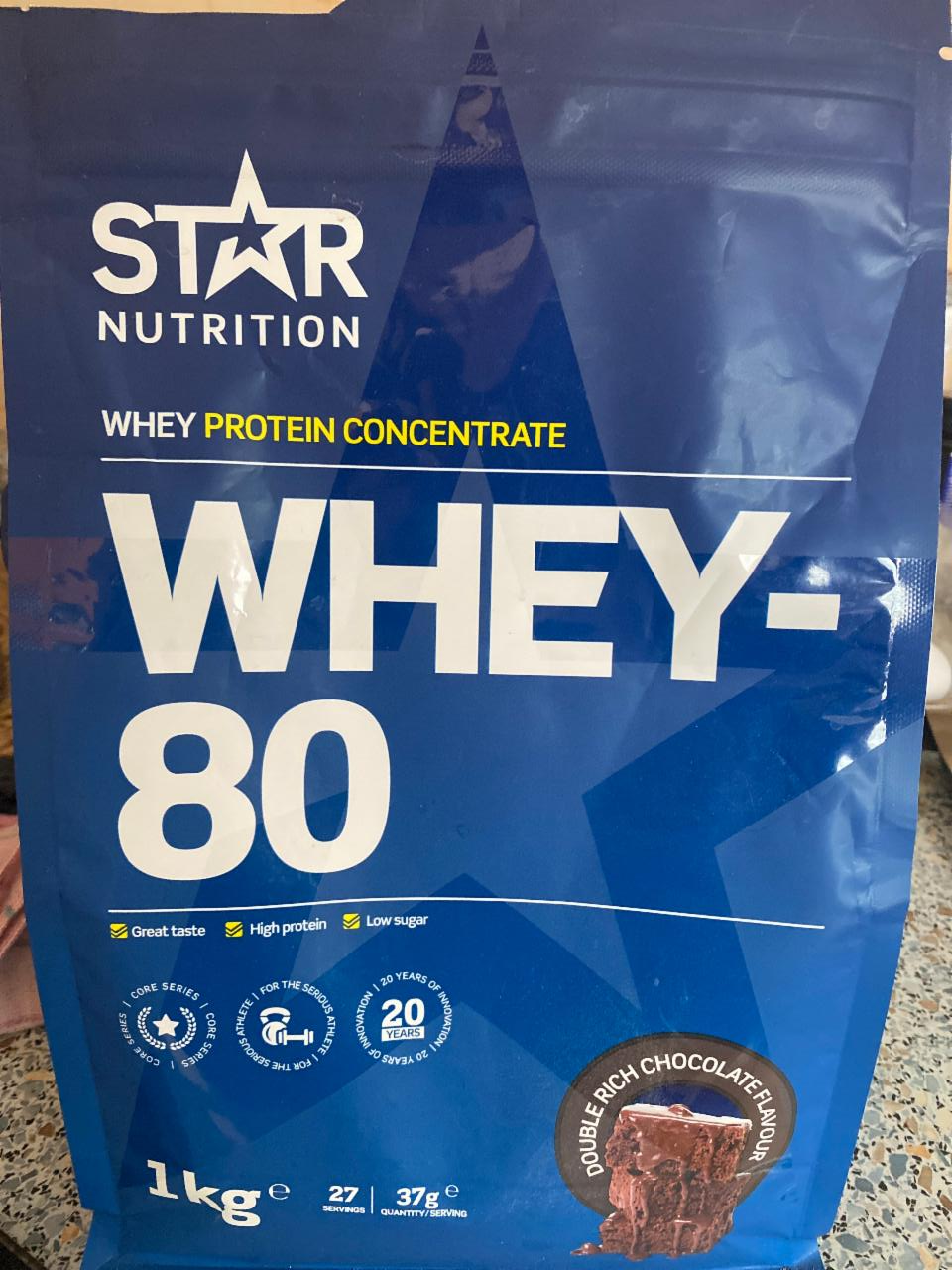 Fotografie - Whey - 80 Double Rich Chocolate flavour Star Nutrition