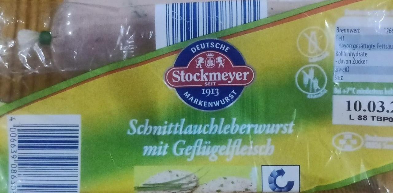 Fotografie - Schnittlauchleberwurst mit Geflügelfleisch Stockmeyer