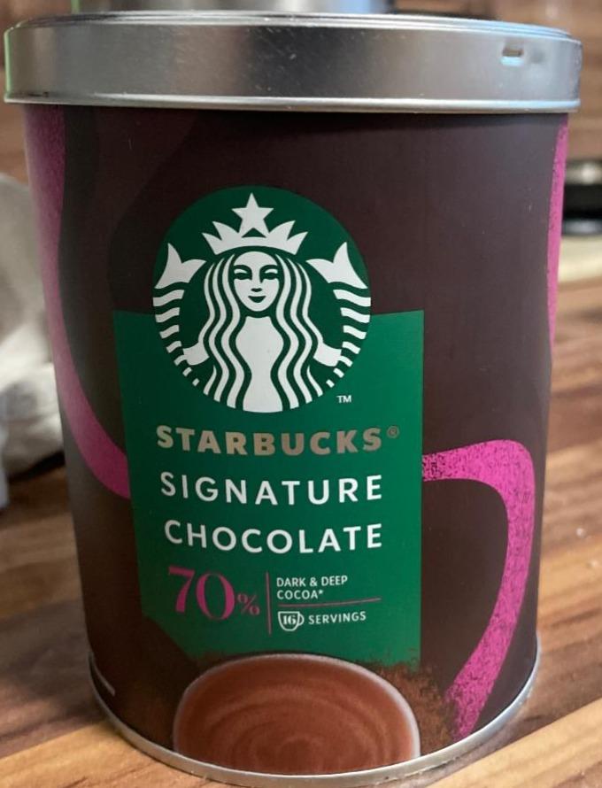 Fotografie - signature chocolate 70% Starbucks
