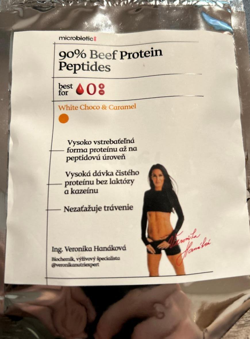 Fotografie - 90% Beef Protein Peptides White Choco & Caramel microbiotic